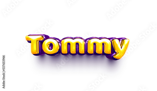names of boys English helium balloon shiny celebration sticker 3d inflated Tommy photo