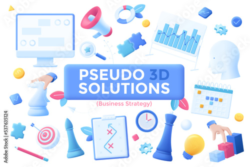 3D Cartoon Vector Illustration Concept