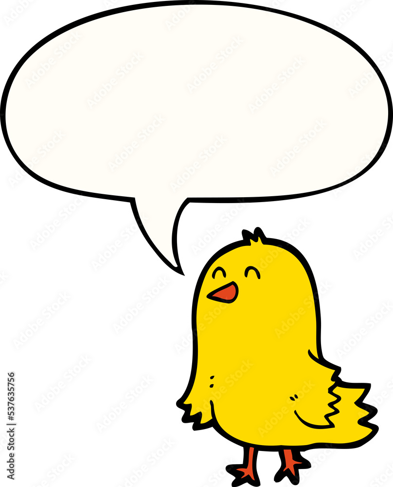 cartoon bird with speech bubble cartoon bird with speech bubble