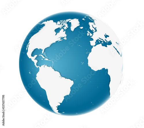 North and South Americas globe icon