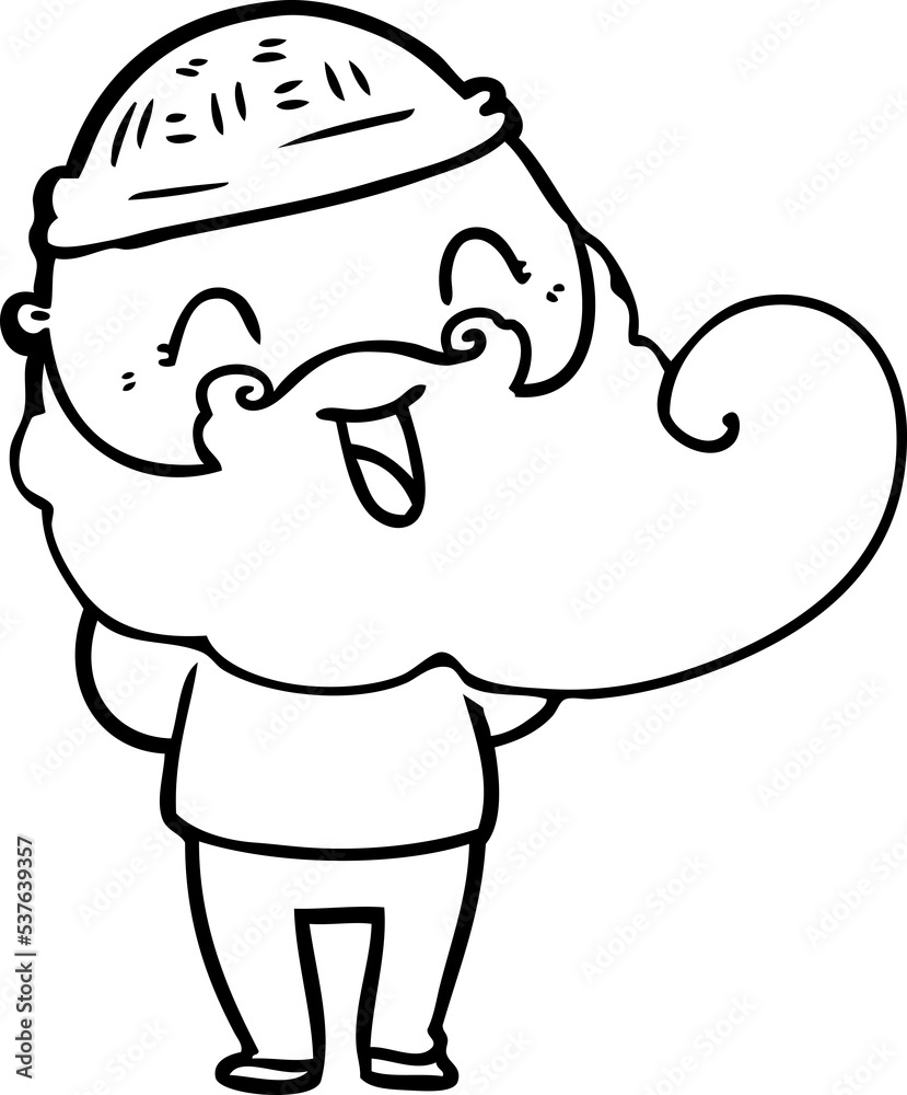 happy bearded man