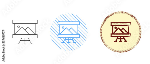 This is a set of contour and color canvas icons