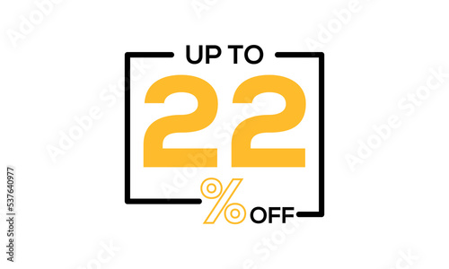 discount vector, up to 22 percent discount, discount sale vector