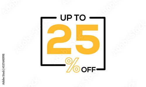 discount vector, up to 25 percent discount, discount sale vector