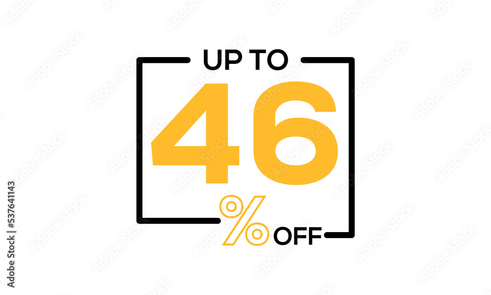 discount vector, up to 46 percent discount, discount sale vector