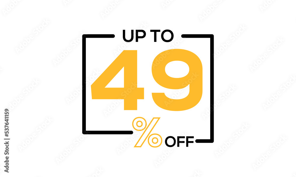 discount vector, up to 49 percent discount, discount sale vector