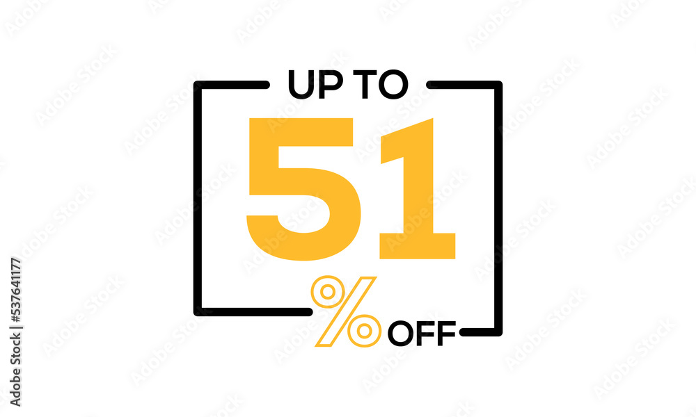 discount vector, up to 51 percent discount, discount sale vector