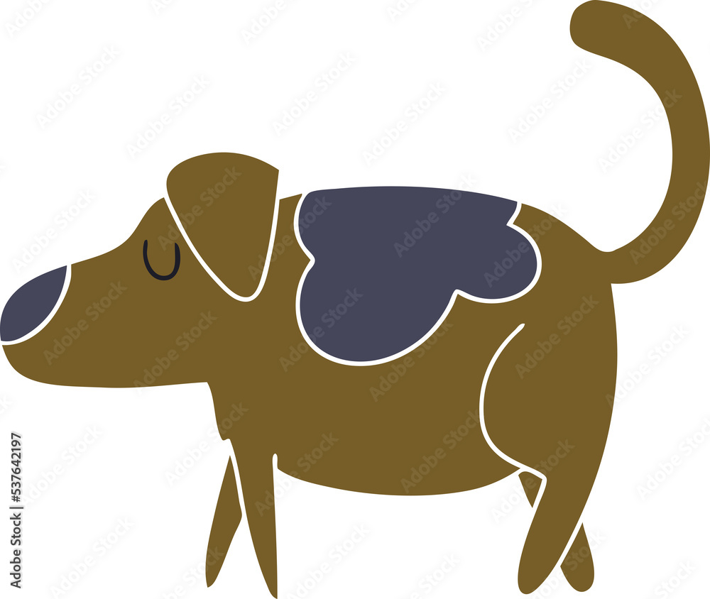 Fototapeta premium hand drawn quirky cartoon dog