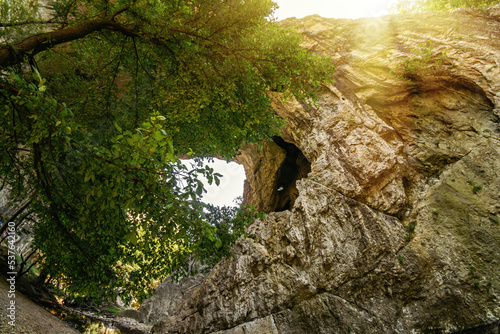 Prerasts of Vratna or Vratna Gates are three natural stone bridges on the Miroc mountain in Serbia photo