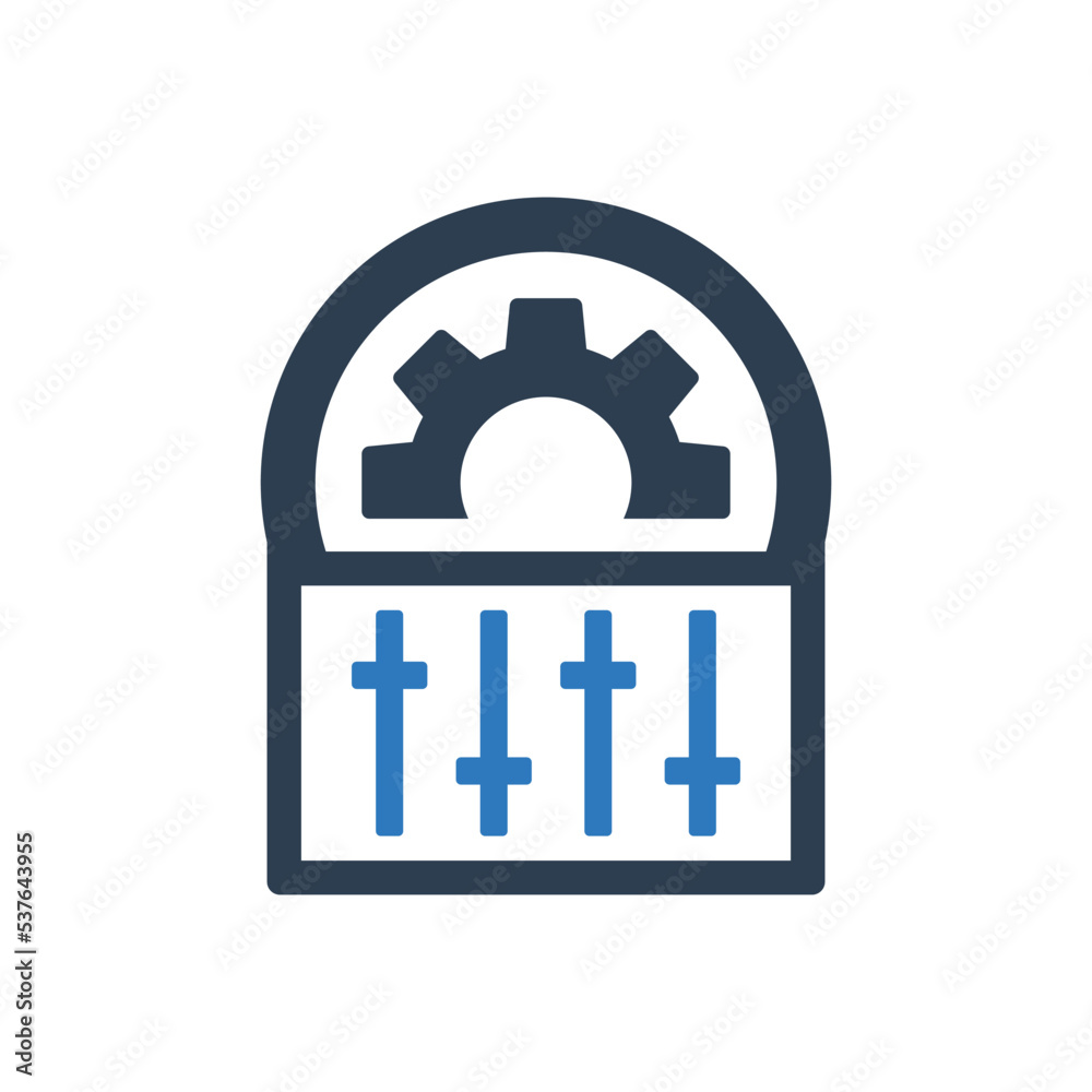 Panel Settings Icon - Equalizer Options Icon Panel Settings Icon - Equalizer Options Icon