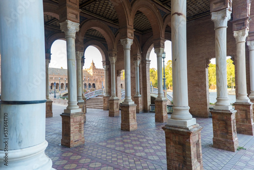 Forest of columns in Seville Spain square 