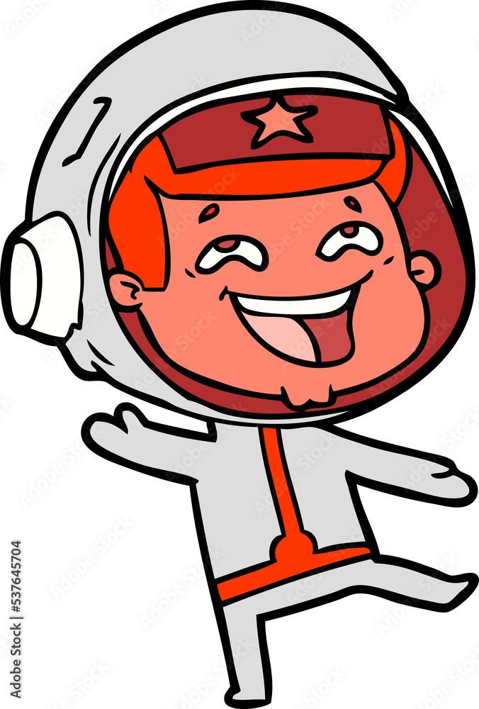 cartoon happy space man cartoon happy space man