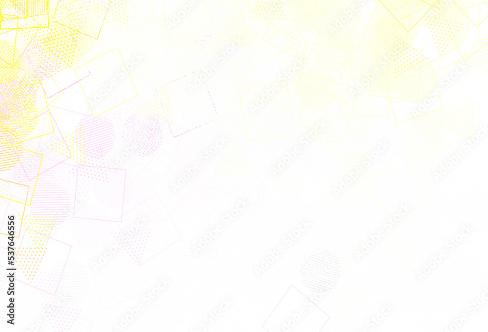 Light Multicolor vector texture with poly style with circles, cubes.
