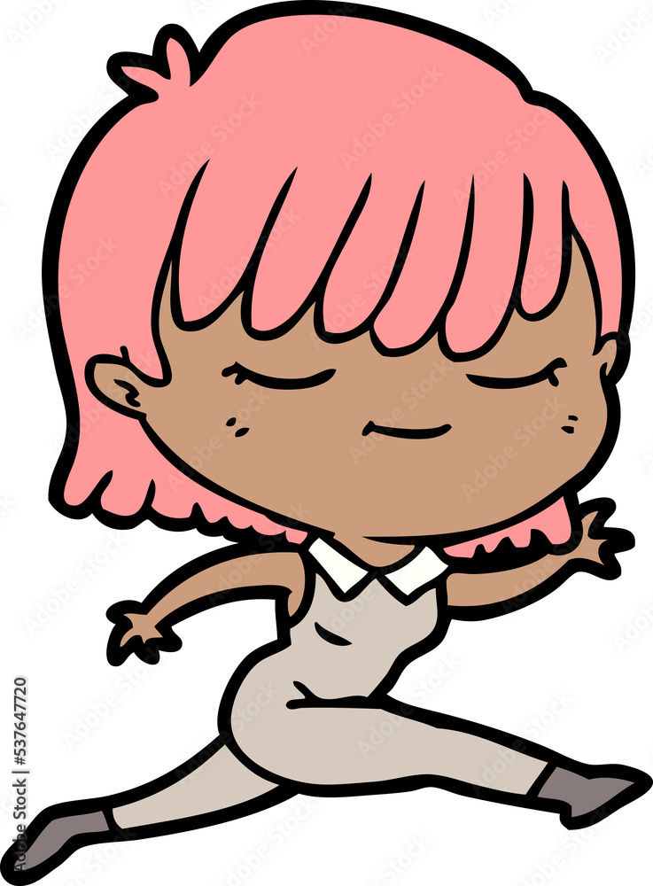 Fototapeta premium cartoon woman