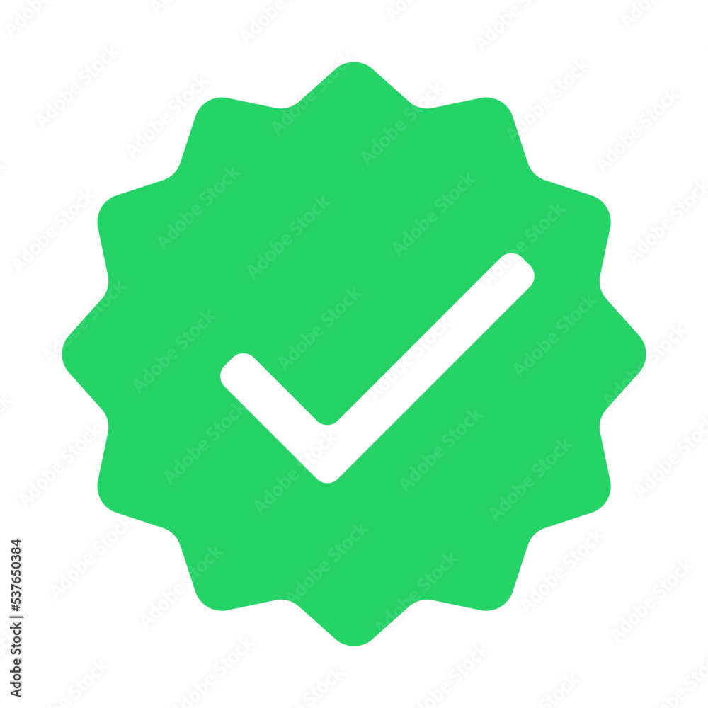 Verified Badge Confirmed Official Account Social Media Sign Icon Symbol Vector Illustration Verified Badge Confirmed Official Account Social Media Sign Icon Symbol Vector Illustration