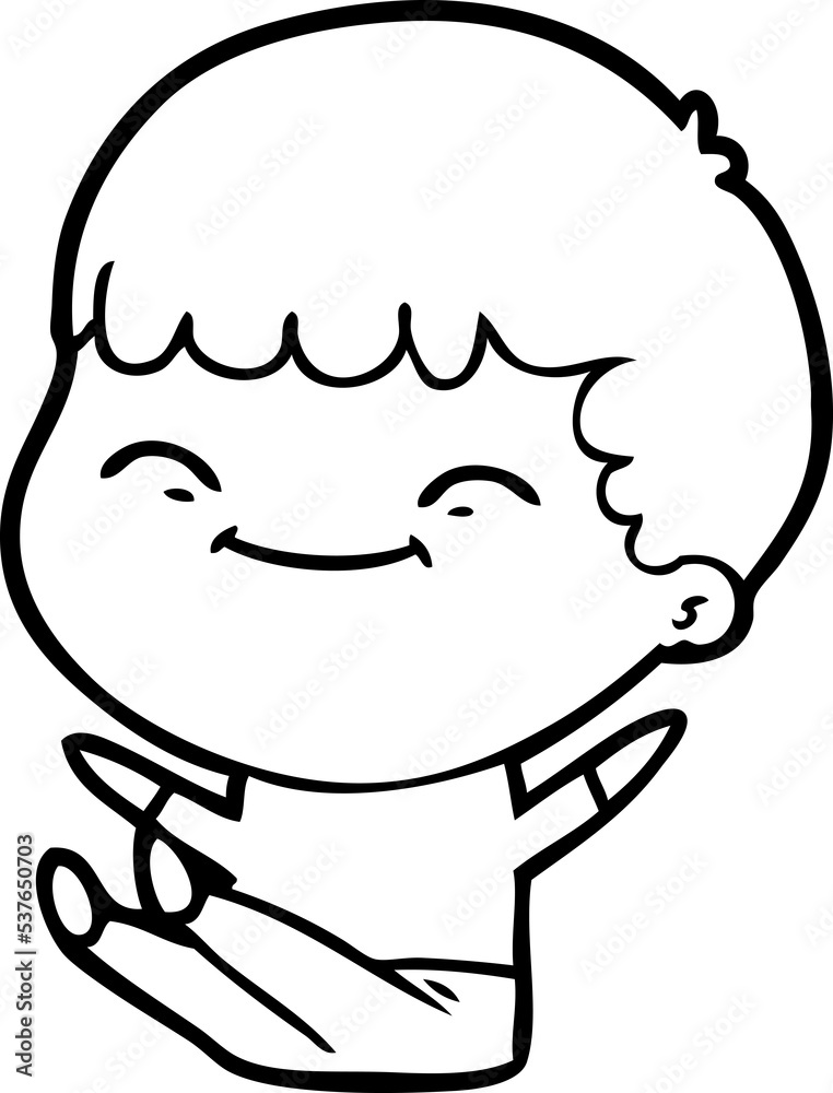 Fototapeta premium cartoon happy boy