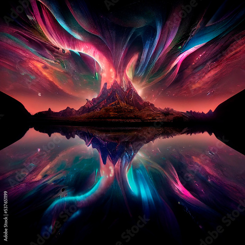 Magical multicolor landscape