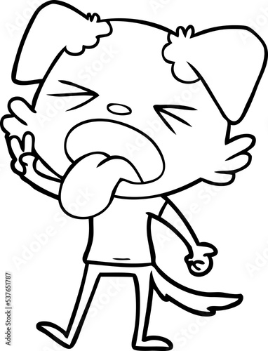 cartoon disgusted dog