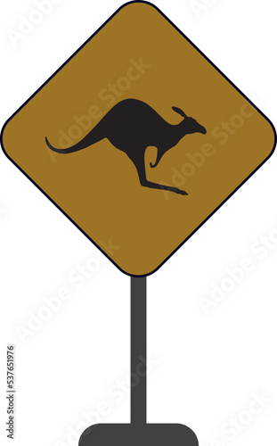 kangaroo warning sign