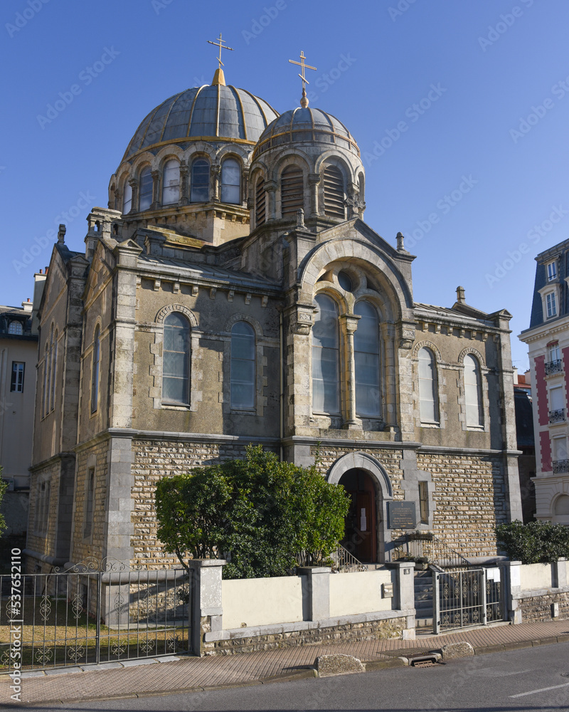 Biarritz, France - 15 Jan, 2022: Biarritz Orthodox Church