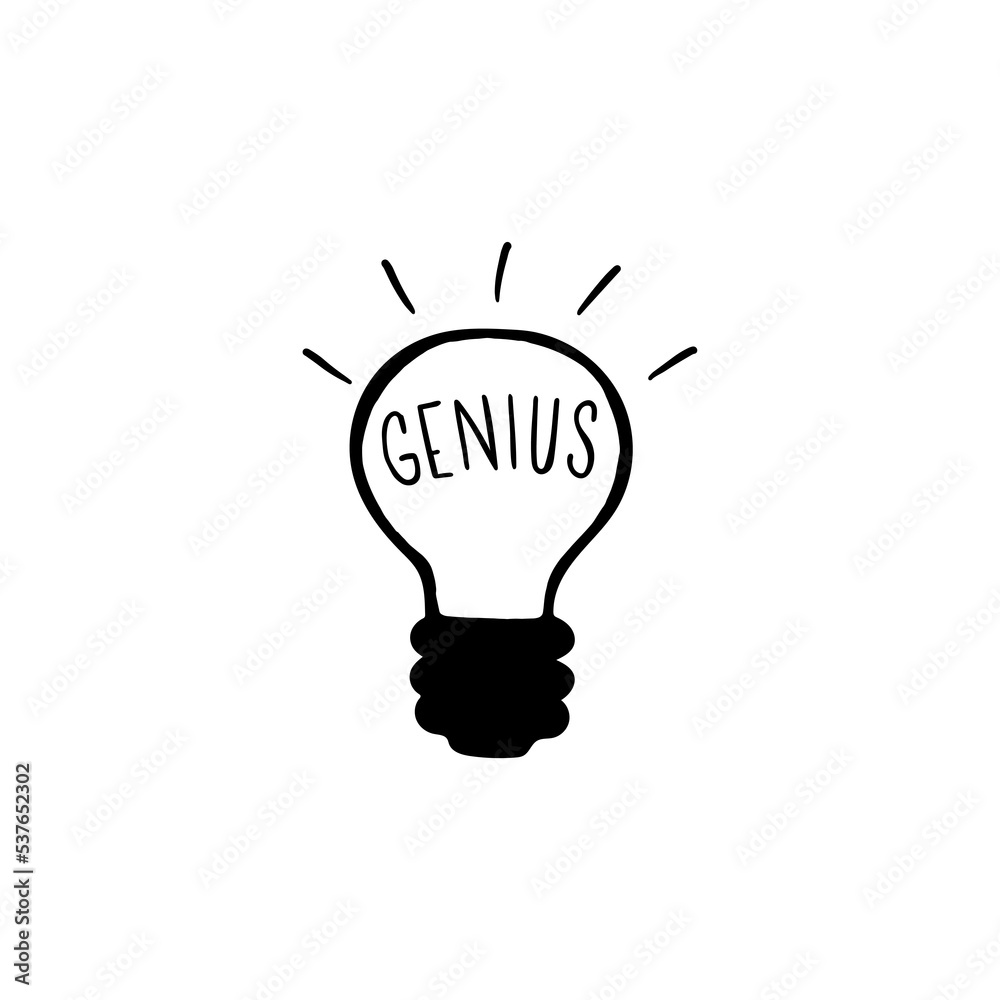 light bulb with idea of genius light bulb with idea of genius
