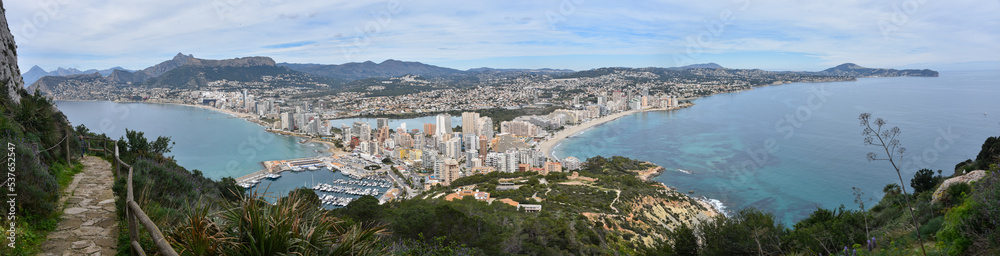 Views over Calpe, a popular resort town on Spain's Costa Blanca