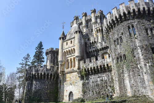 Butroi, Spain - 14 April, 2022: Butron Castle in the Basque Country, Spain