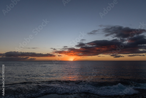 Beautiful sunset on Oahu  Hawaii