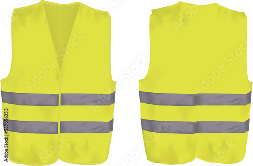 A realistic vector hi vis jacket