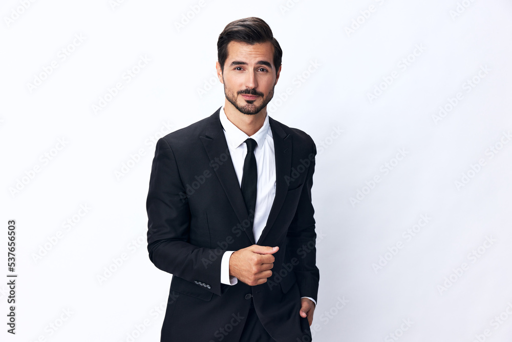 Portrait of a man in an expensive business suit on a white background isolated, copy space. Businessman startup technology Portrait of a man in an expensive business suit on a white background isolated, copy space. Businessman startup technology