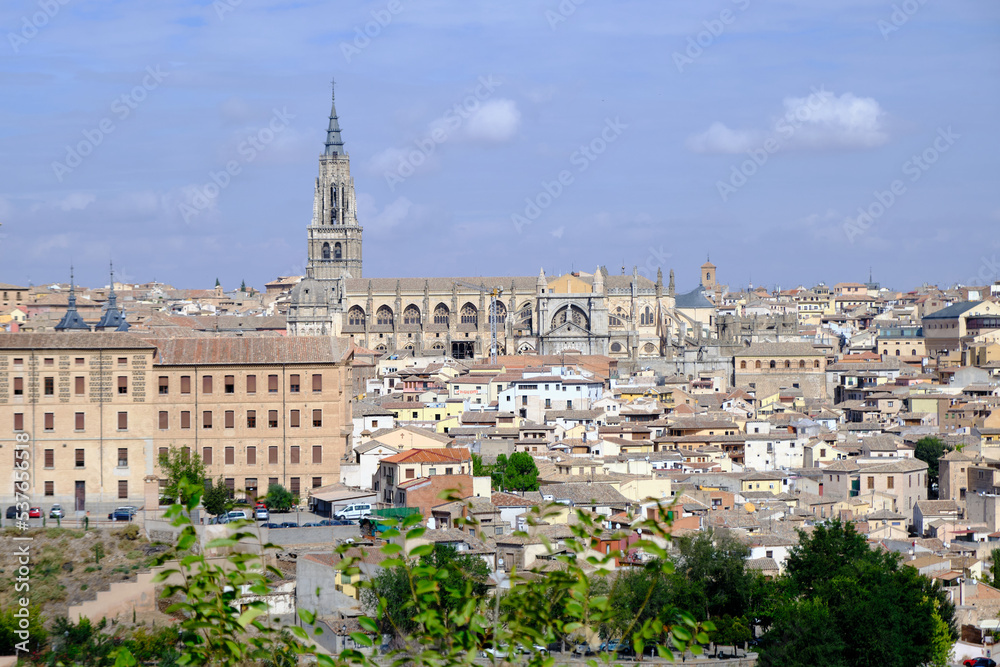 View of  the Primatial Cathedral of Saint Mary of Toledo, Toledo, Spain. It is a World Heritage Site by UNESCO.
