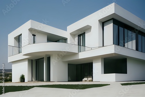 Contemporary house with glass facade © azstondesigns