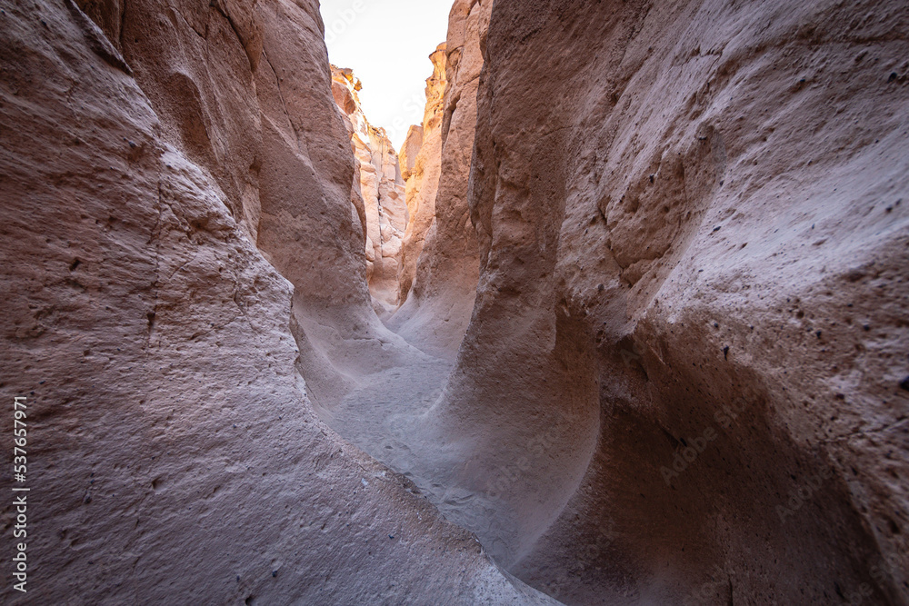 amazing canyon slot of quebrada de culebrillas in arequipa, peru