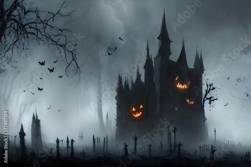 The Halloween scary castle is a dark and foreboding structure that looms over the countryside. It is said to be haunted by ghosts and other creatures of the night.