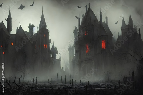 It's a dark, foggy night and you're standing in front of a huge, ancient castle. The windows are boarded up and there's an eerie feeling in the air. You can't see anyone around, but you have