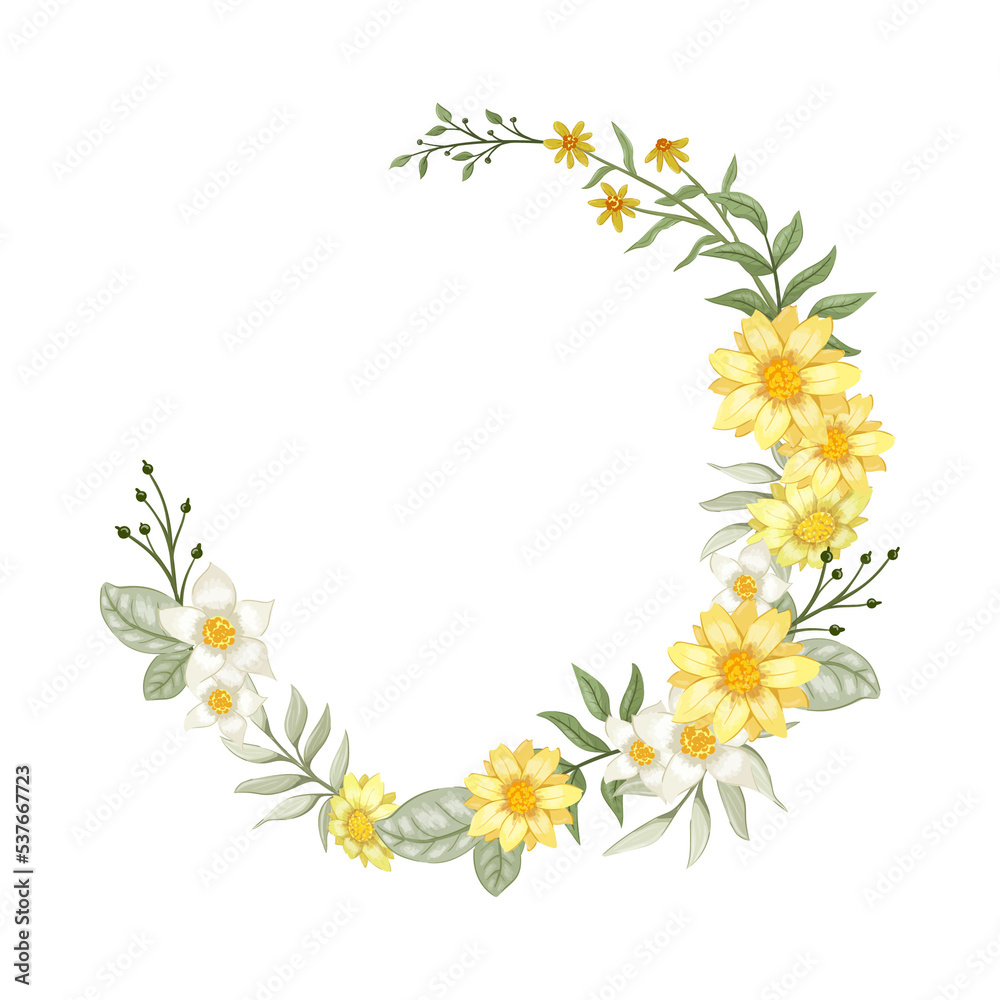 Yellow Watercolor Flower Arrangement Yellow Watercolor Flower Arrangement