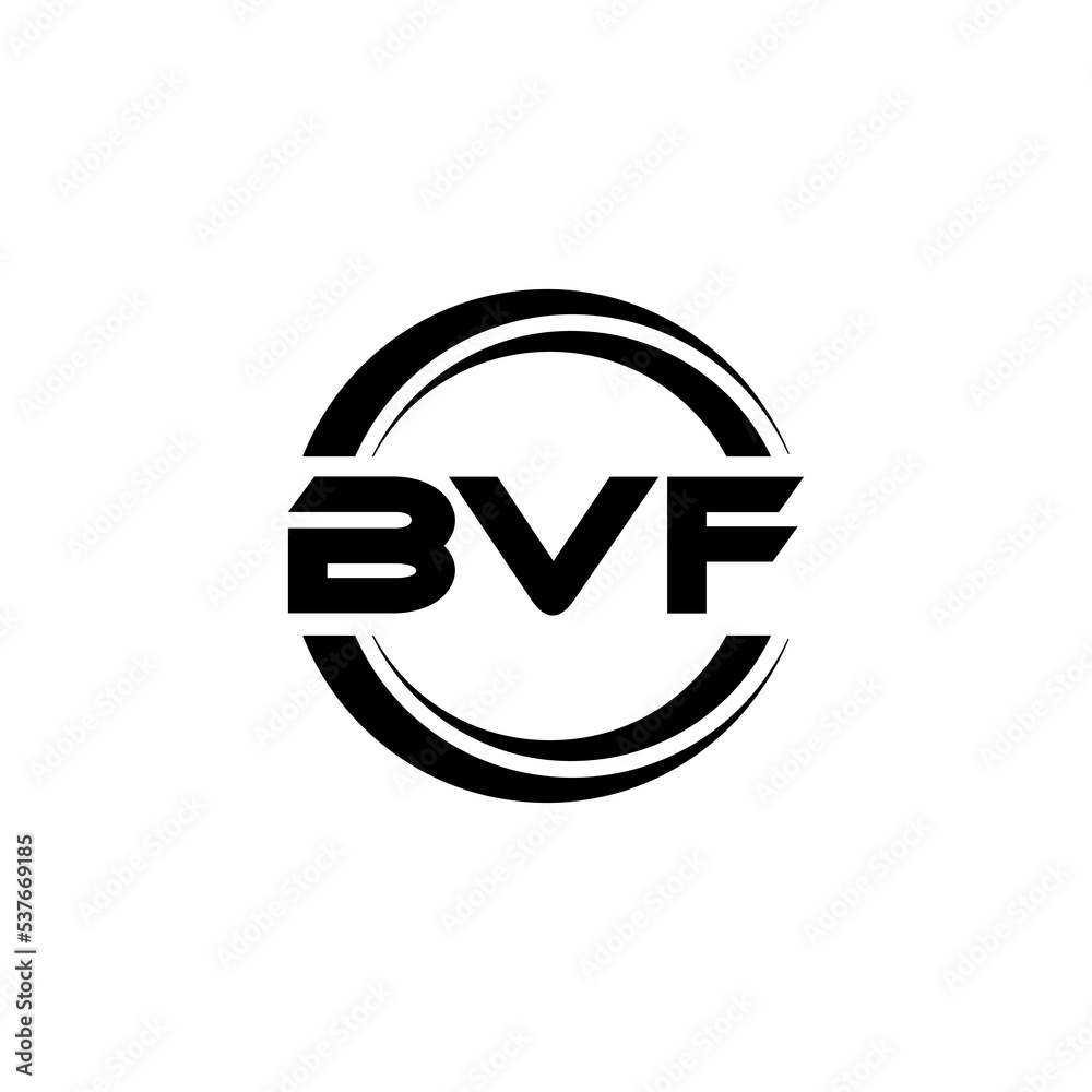 BVF letter logo design with white background in illustrator, vector logo modern alphabet font overlap style. calligraphy designs for logo, Poster, Invitation, etc.