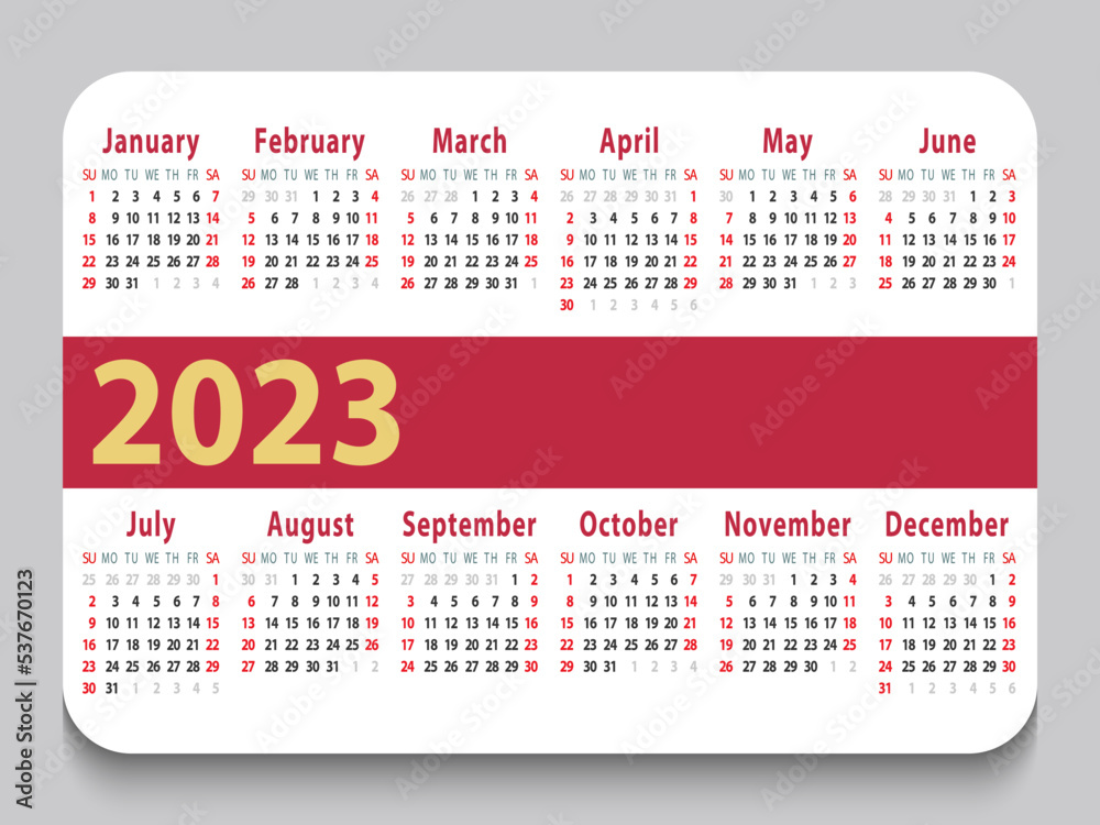 2023 Pocket Calendar Template Calendar Grid Horizontal Orientation 2023-pocket-calendar-template-calendar-grid-horizontal-orientation