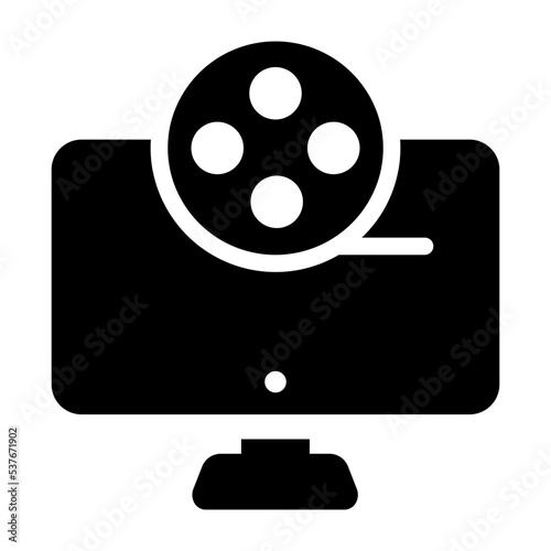 watch movie glyph icon