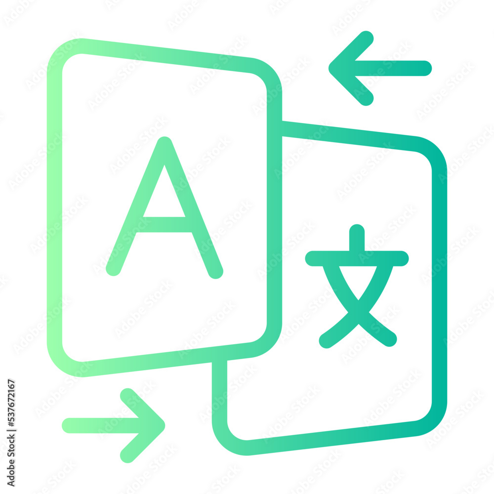 foreign language gradient icon foreign language gradient icon