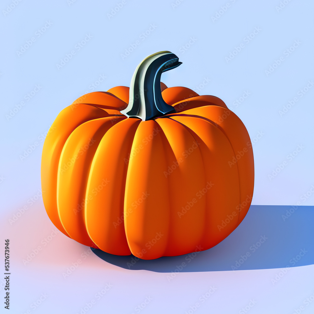 Obraz premium A spooky halloween pumpkin, simple background