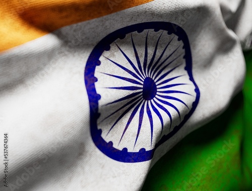 Indian Flag waving in the wind