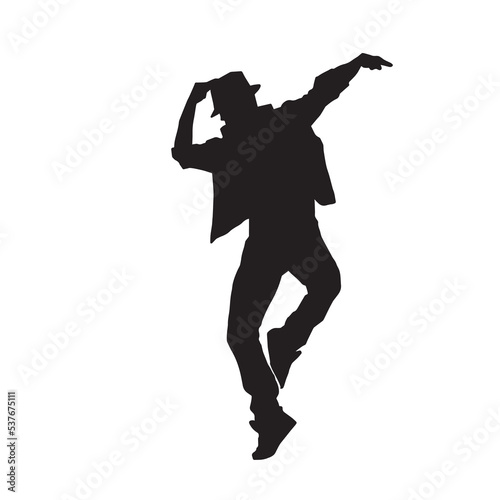 young people dancing vector silhouette