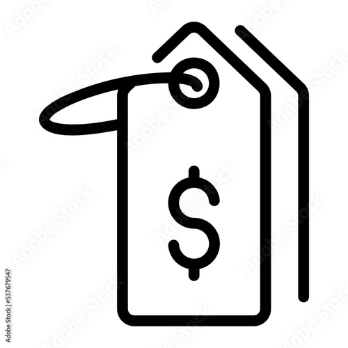 price tag line icon