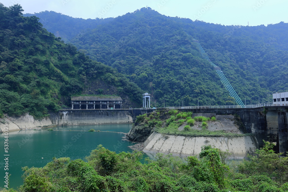 Ming Tan Dam at Nantou County, Shuili Township, Taiwan 
