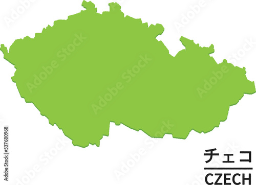 チェコの世界地図イラスト