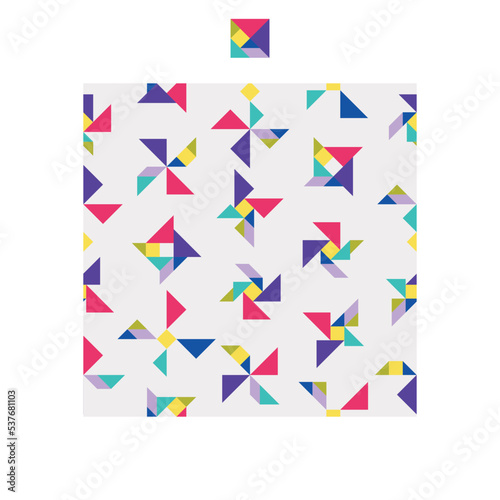 Tangram Pinwheel Pattern