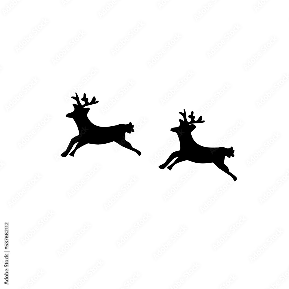 flying deer silhouette swarm flying deer silhouette swarm