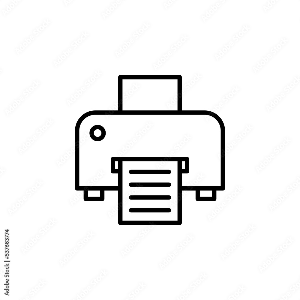 printer icon or logo isolated sign symbol vector illustration on white background. EPS 10 printer icon or logo isolated sign symbol vector illustration on white background. EPS 10