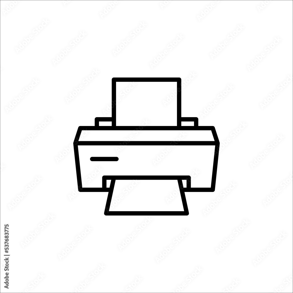 printer icon or logo isolated sign symbol vector illustration on white background. EPS 10 printer icon or logo isolated sign symbol vector illustration on white background. EPS 10